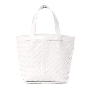 Bottega Veneta  Nappa Intrecciato Small Flip Flap Tote Chalk