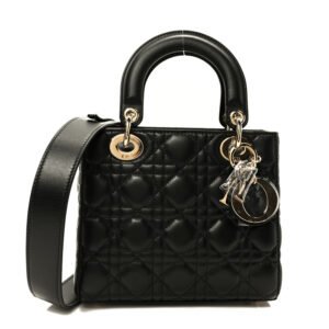Christian Dior  Lambskin Cannage Small My ABCDior Lady Dior Black