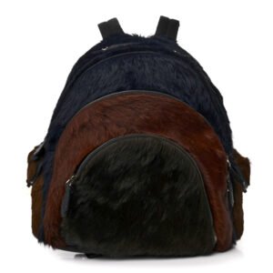 Fendi  Fox Fur Backpack Brown Blue