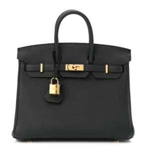 Hermes  Togo Birkin 25 Vert Fonce